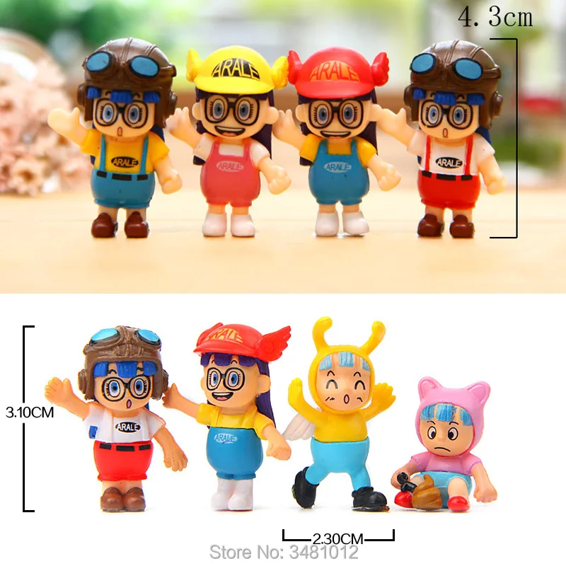 Arale Japanese Cartoon Model Miniature PVC Action Figures Anime Dr slump Mini Dolls Figurines Keychains Kids Toys for Children
Arale Japanese Cartoon Model Miniature PVC Action Figures Anime Dr slump Mini Dolls Figurines Keychains Kids Toys for Children