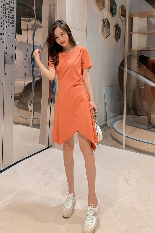 Elegant Summer Dress Simple Style Casual Women Dress Korean Fashion Loose Irregular Dresses
Elegant Summer Dress Simple Style Casual Women Dress Korean Fashion Loose Irregular Dresses