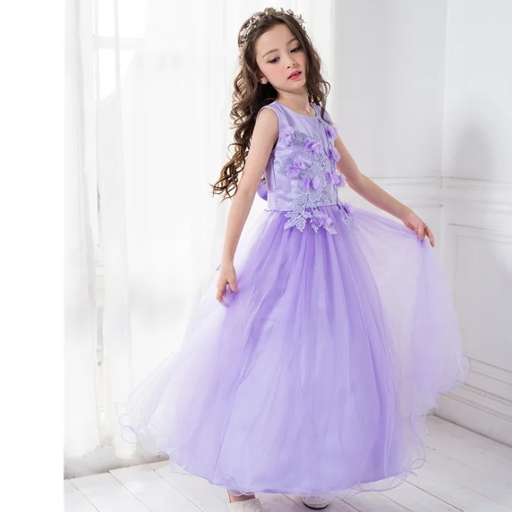 2018 new children long purple child dress princess wedding flower girl wedding dress BG8
2018 new children long purple child dress princess wedding flower girl wedding dress BG8