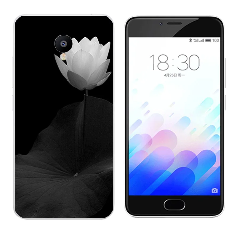 Мягкий силиконовый чехол из ТПУ для Meizu M3 M3s M3S Mini с золотым принтом задняя крышка