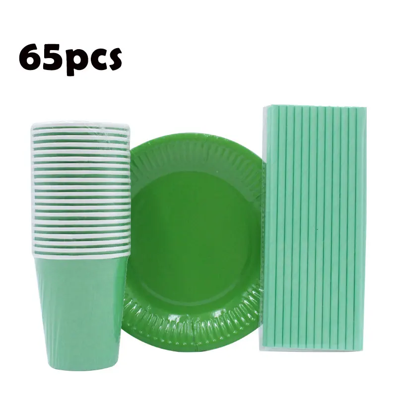 65pcs Birthday Wedding Decorations Green Disposable Tableware Cups Plates Paper Straws Party Supplies Baby Shower Favors
65pcs Birthday Wedding Decorations Green Disposable Tableware Cups Plates Paper Straws Party Supplies Baby Shower Favors
