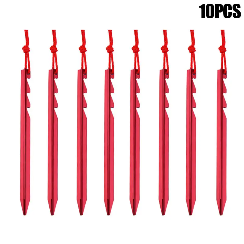 10pcs Tent Pegs Aluminum Tent Stake with Rope Outdoor Camping Accessories Tent Accessories Equipment Outdoor Traveling Supplies
10pcs Tent Pegs Aluminum Tent Stake with Rope Outdoor Camping Accessories Tent Accessories Equipment Outdoor Traveling Supplies