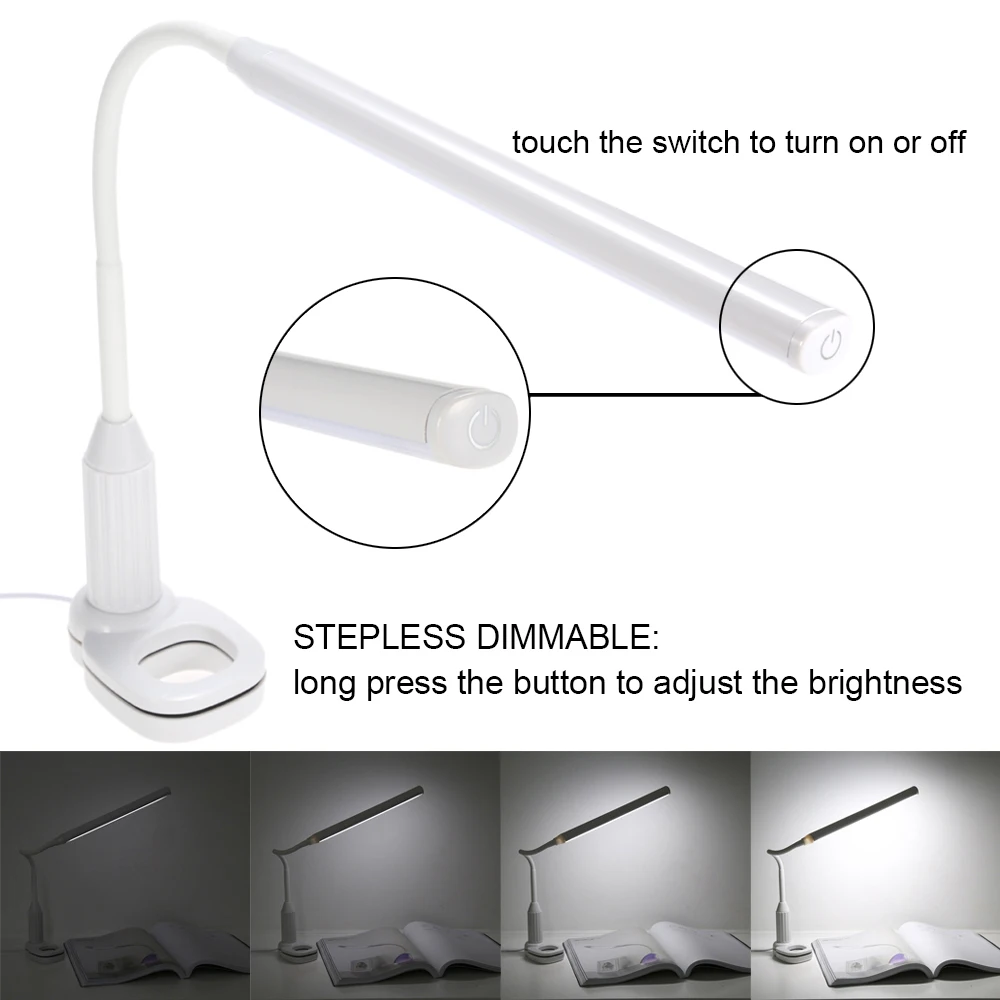 15 leds Table Lamp Eye Protect Clamp Clip Light USB Touch Sensor Brightness Adjustable Flexible Lamp Desk for Reading Studying
15 leds Table Lamp Eye Protect Clamp Clip Light USB Touch Sensor Brightness Adjustable Flexible Lamp Desk for Reading Studying