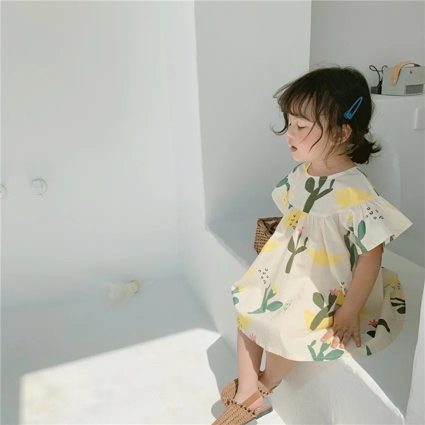 Girls Clothing Dress Fashion Korean Cactus Print Little Girls Dresses Princess Clothes Summer Short Sleeves Kids Holiday Dress
Girls Clothing Dress Fashion Korean Cactus Print Little Girls Dresses Princess Clothes Summer Short Sleeves Kids Holiday Dress