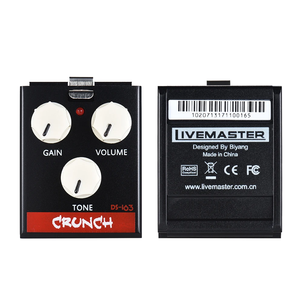 Серий LiveMaster BIYANG DS-163, модуль педали эффектов для гитары с искажением, истинный байпас
Серий LiveMaster BIYANG DS-163, модуль педали эффектов для гитары с искажением, истинный байпас