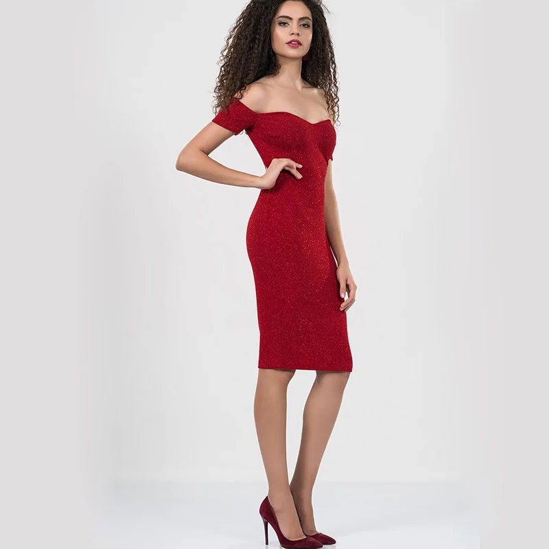 Beautiful Elegant Vintage Red Knee-Length Off the Shoulder Knitting Formal Prom Dresses Gowns with Sweetheart and Glitter
Beautiful Elegant Vintage Red Knee-Length Off the Shoulder Knitting Formal Prom Dresses Gowns with Sweetheart and Glitter