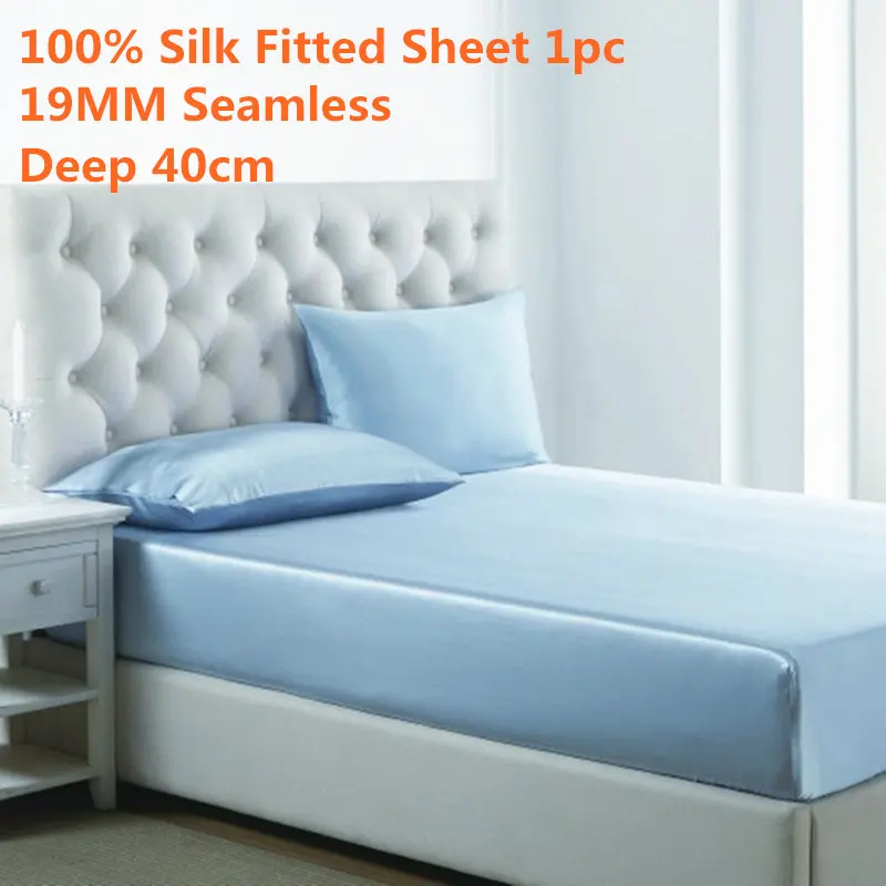1PC 19MM Seamless Fitted Sheet Deep 40cm 100% Mulberry Silk High Quality Solid Color CalKing King Queen Twin Full Size
1PC 19MM Seamless Fitted Sheet Deep 40cm 100% Mulberry Silk High Quality Solid Color CalKing King Queen Twin Full Size