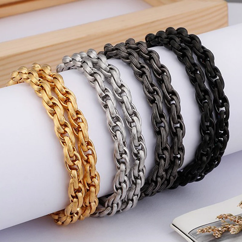 Hip Hop Biker Jewelry Long Black Gold Silver Color Necklace Men Stainless Steel Choker Necklace For Men Necklaces 6MM Wide
Hip Hop Biker Jewelry Long Black Gold Silver Color Necklace Men Stainless Steel Choker Necklace For Men Necklaces 6MM Wide