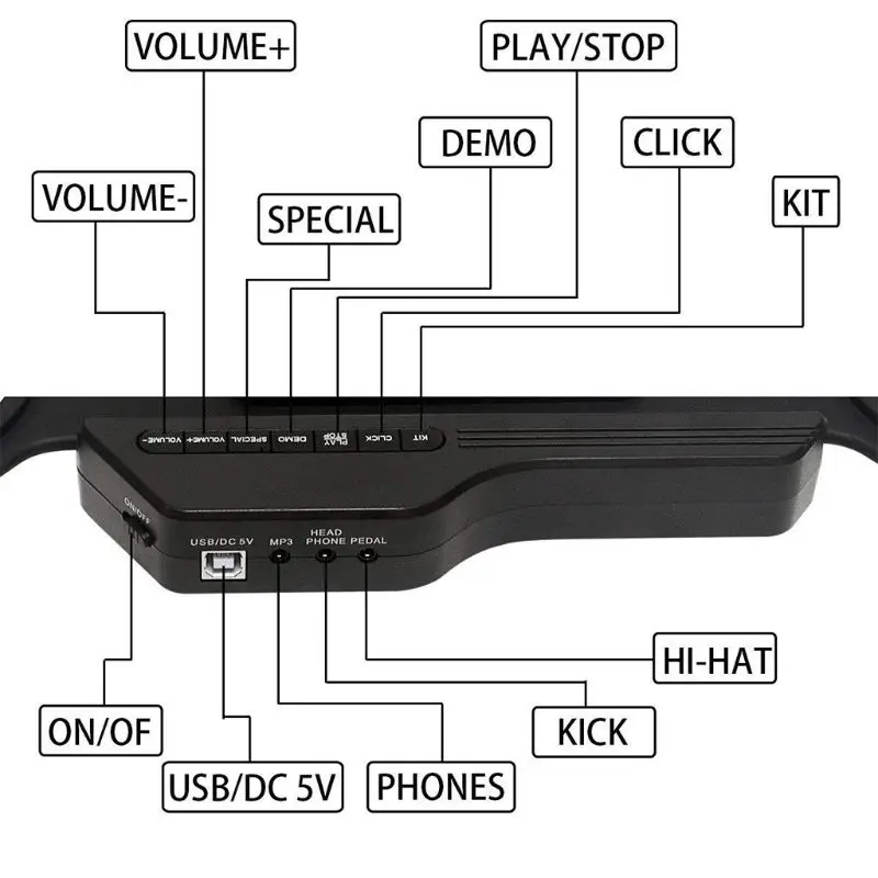 Portable USB Roll Up Drum Kit Digital Electronic Drum Set 9 Silicon Drum Pads with Drumsticks Foot Pedals for Beginners
Portable USB Roll Up Drum Kit Digital Electronic Drum Set 9 Silicon Drum Pads with Drumsticks Foot Pedals for Beginners