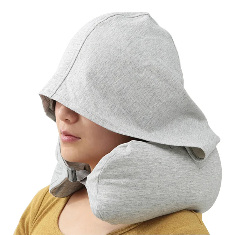 New Gray Hooded U-Shaped Pillow Car Office Rest Pillow Travel Airplane Rest Neck Support U-Shaped Neck Pillow 1PCS
New Gray Hooded U-Shaped Pillow Car Office Rest Pillow Travel Airplane Rest Neck Support U-Shaped Neck Pillow 1PCS