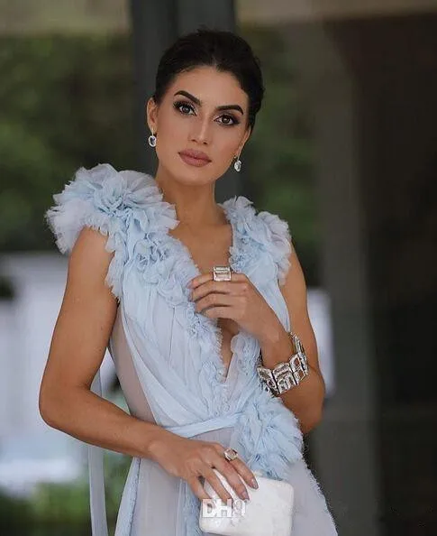 Sky Blue Formal Celebrity Dresses A-line Deep V-neck Chiffon Slit Sexy Long Evening Dresses Famous Red Carpet Dresses
Sky Blue Formal Celebrity Dresses A-line Deep V-neck Chiffon Slit Sexy Long Evening Dresses Famous Red Carpet Dresses