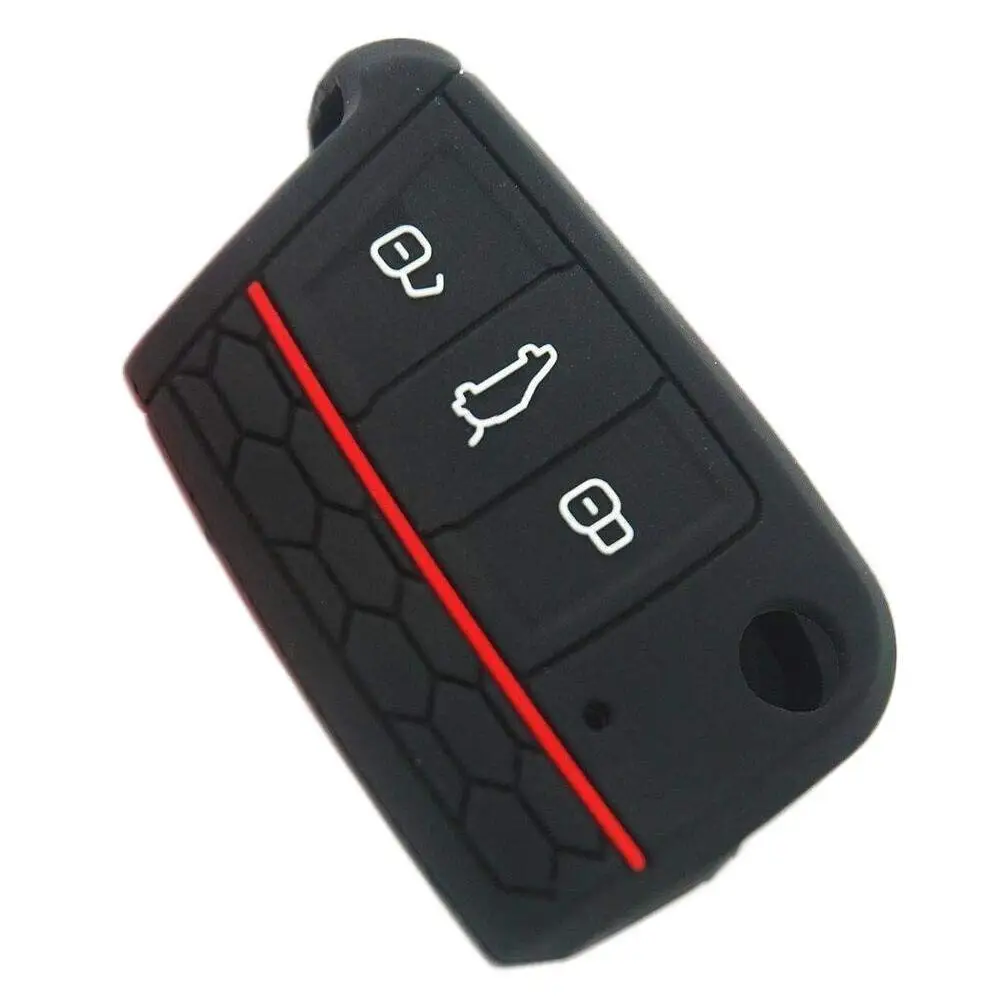 Muchkey Car Key Cover Car Key Case For Volkswagen Seat Skoda Flip Remote Key Protection Case Silicone 3 Button Light Black 1Pc
Muchkey Car Key Cover Car Key Case For Volkswagen Seat Skoda Flip Remote Key Protection Case Silicone 3 Button Light Black 1Pc