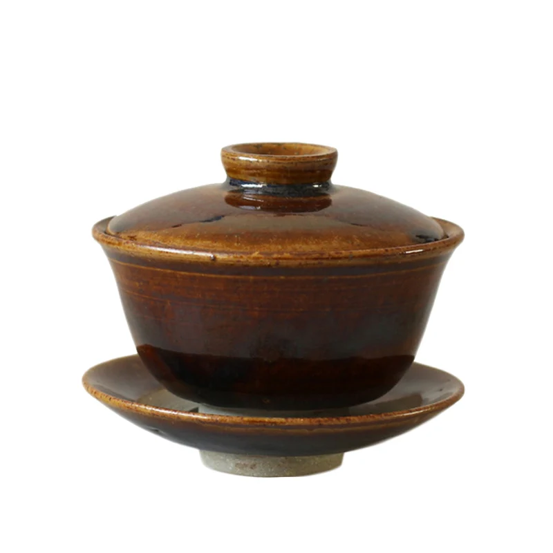 170ml Handmade Coarse Pottery Gaiwan Ceramic Kung Fu Tea Set Tea Bowl Tureen Teacup Cup and Saucer Vintage Master Cups Teaware
170ml Handmade Coarse Pottery Gaiwan Ceramic Kung Fu Tea Set Tea Bowl Tureen Teacup Cup and Saucer Vintage Master Cups Teaware