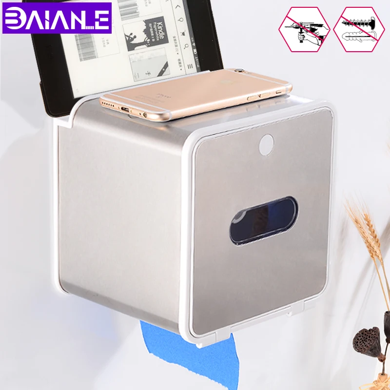 Waterproof Toilet Paper Holder Shelf Plastic Creative Tissue Roll Paper Box Decorative Paper Towel Holder Wall Mounted Nail-Free
Waterproof Toilet Paper Holder Shelf Plastic Creative Tissue Roll Paper Box Decorative Paper Towel Holder Wall Mounted Nail-Free