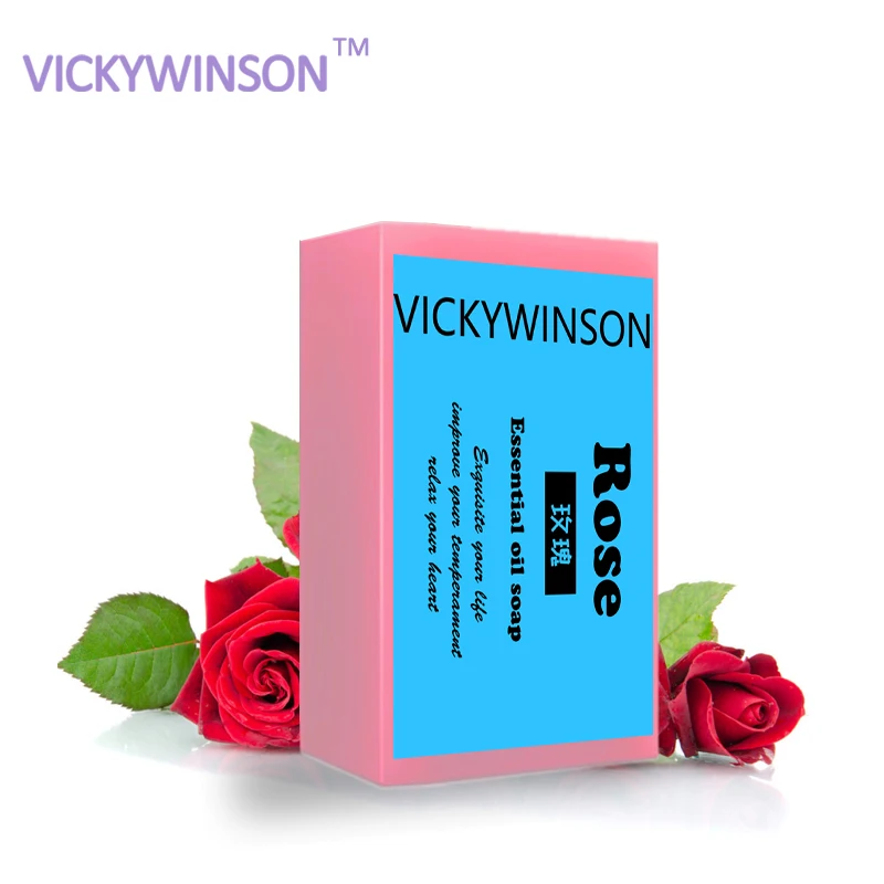 Мыло VICKYWINSON ручной работы с розовым маслом Отбеливающее мыло для кожи средство