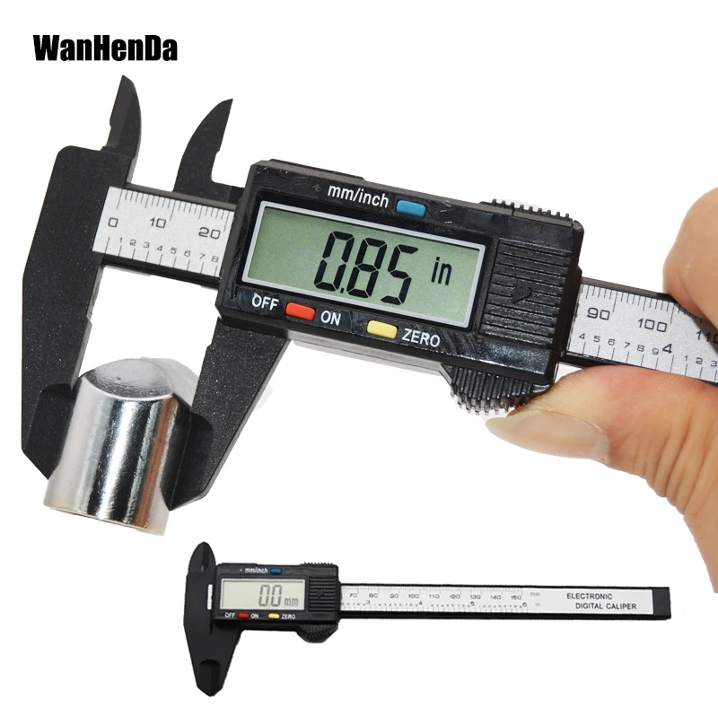 150mm Electronic Digital Caliper 6 Inch Carbon Fiber Vernier Caliper Gauge Micrometer Measuring Tool Digital Ruler
150mm Electronic Digital Caliper 6 Inch Carbon Fiber Vernier Caliper Gauge Micrometer Measuring Tool Digital Ruler