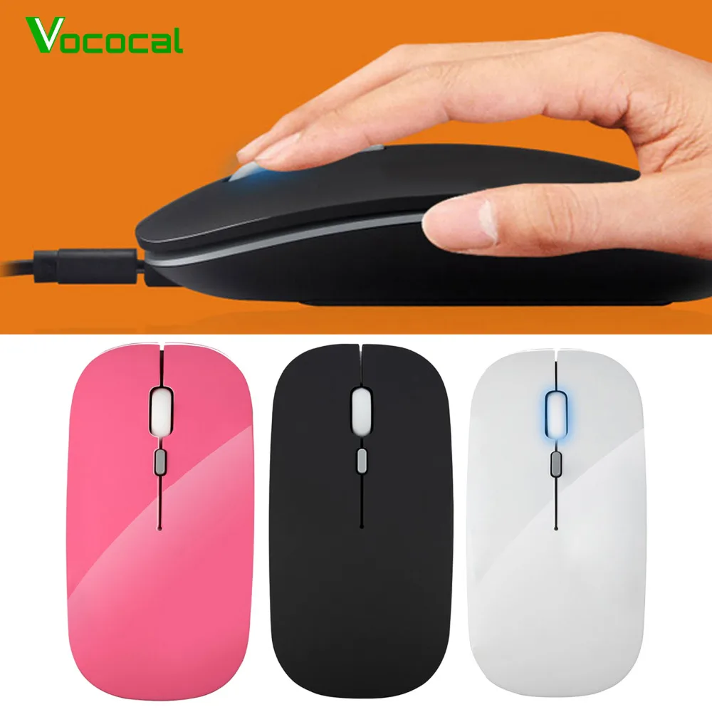 Vococal 2.4G 2400DPI 3 Buttons Ultra-Thin Silence Rechargeable Wireless Optical Mouse for MacBook Notebook PC Computer Laptop
Vococal 2.4G 2400DPI 3 Buttons Ultra-Thin Silence Rechargeable Wireless Optical Mouse for MacBook Notebook PC Computer Laptop