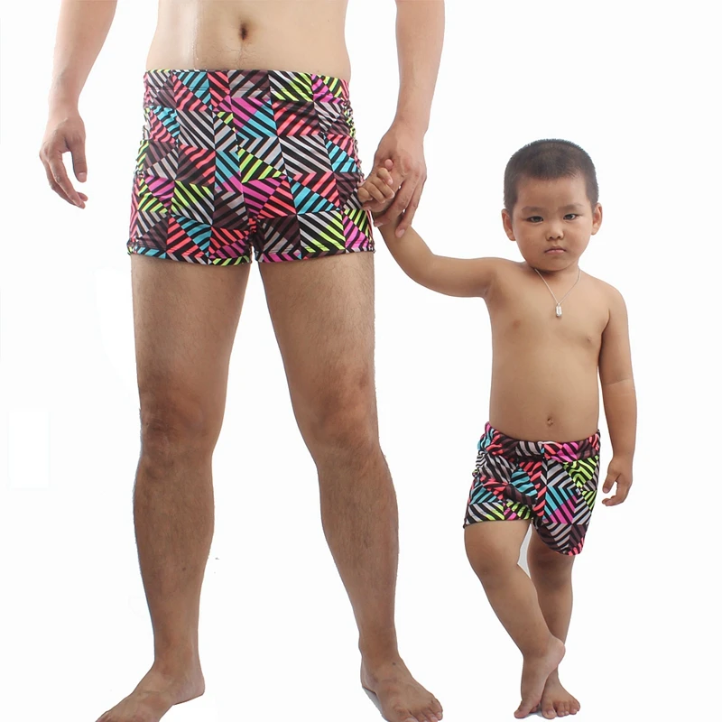 SWIMMART 2019 Summer Parent Child Swimming Trunk Bathing Suits Family Set Swimsuit Men Beachwear Kids Swimwear Drop Shipping | Спорт и