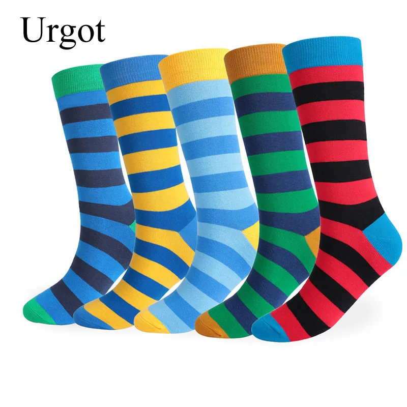 Urgot 5 Pairs Men's Socks Enlarged Size EUR 43-48 Long Tube Stripe Cotton Thicker Stink Proof High Waist Male Happy Socks Meias
Urgot 5 Pairs Men's Socks Enlarged Size EUR 43-48 Long Tube Stripe Cotton Thicker Stink Proof High Waist Male Happy Socks Meias
