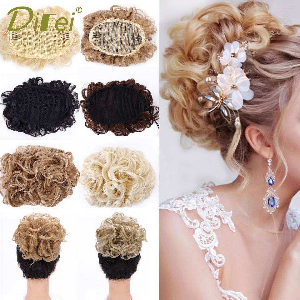 DIFEI Synthetic Short Curly Chignon Elastic Rubber band Two Plastic Comb Clips in Hair Extensions Hair Bun for Women
DIFEI Synthetic Short Curly Chignon Elastic Rubber band Two Plastic Comb Clips in Hair Extensions Hair Bun for Women