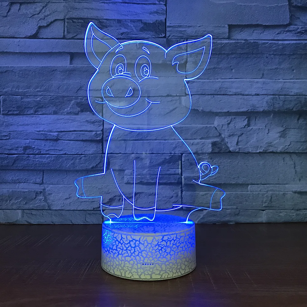 Crake White Base Pig 3D LED Lamp 7 Colors Burst Night Lamp For Kids Touch Led Usb Table Baby Sleeping Nightlight Drop Shipping
Crake White Base Pig 3D LED Lamp 7 Colors Burst Night Lamp For Kids Touch Led Usb Table Baby Sleeping Nightlight Drop Shipping
