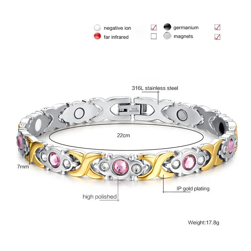 2020 Original women Selling 100% titanium bracelet ,Magnetic Germanium Armband Power Bracelet Health Bracelet Anti fatigue
2020 Original women Selling 100% titanium bracelet ,Magnetic Germanium Armband Power Bracelet Health Bracelet Anti fatigue