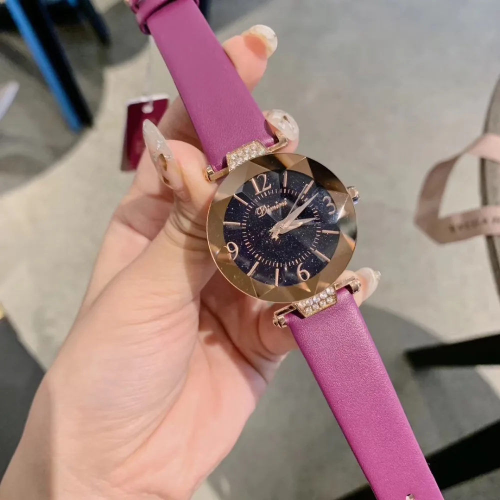 Fashion Faceted Star Crystal Watches for Women Beautiful Candy Colors Real Leather Wrist watch Quartz Waterproof Students Watch
Fashion Faceted Star Crystal Watches for Women Beautiful Candy Colors Real Leather Wrist watch Quartz Waterproof Students Watch