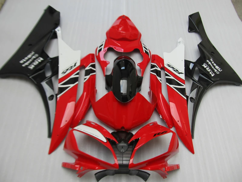 Injection molding ABS plastic fairing kit for Yamaha YZF R6 06 07 red white black fairings set YZFR6 2006 2007 FS25
Injection molding ABS plastic fairing kit for Yamaha YZF R6 06 07 red white black fairings set YZFR6 2006 2007 FS25