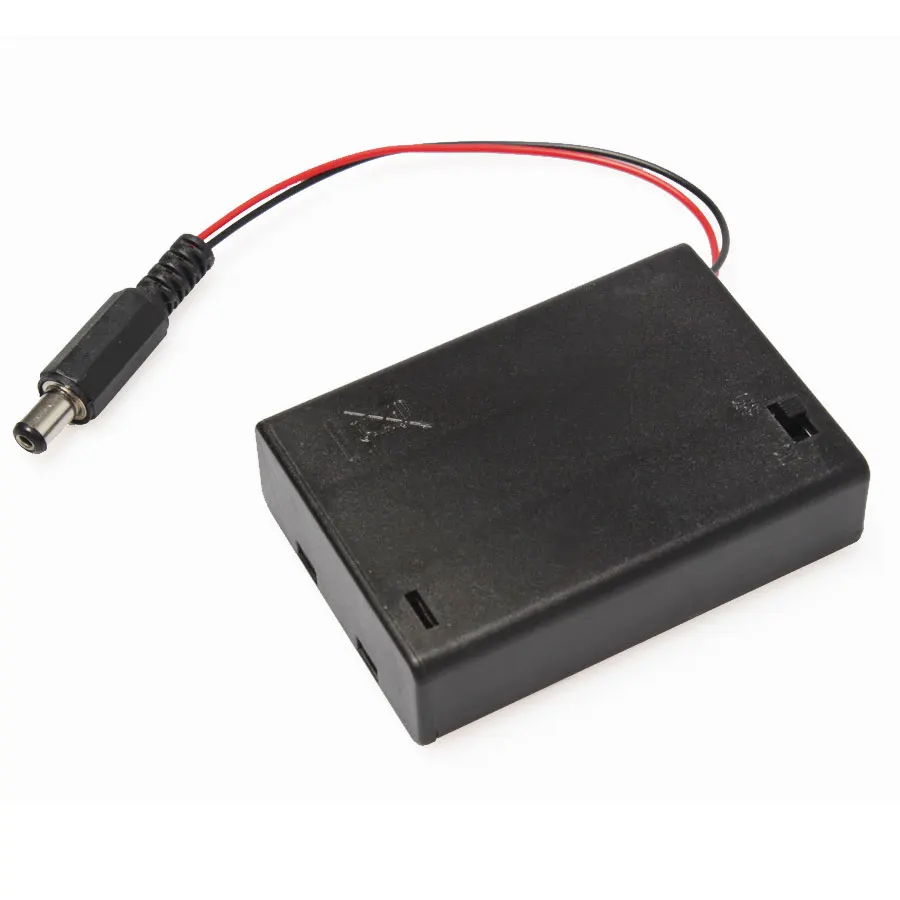 Wholesale 100PCS/lot Black 3*AA 3V Battery Case Holder Storage Cover Box ON/OFF Switch With Wired Lead& DC Plug 5.5*2.1
Wholesale 100PCS/lot Black 3*AA 3V Battery Case Holder Storage Cover Box ON/OFF Switch With Wired Lead& DC Plug 5.5*2.1