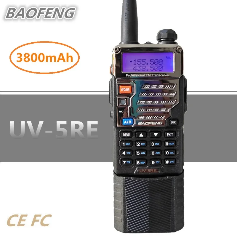 BAOFENG UV-5RE Two Way Radio 3800mAh Enlarged Battery UHF VHF Walkie Talkie Mobile HF Transceiver Sanner Radio Station UV-5R
BAOFENG UV-5RE Two Way Radio 3800mAh Enlarged Battery UHF VHF Walkie Talkie Mobile HF Transceiver Sanner Radio Station UV-5R