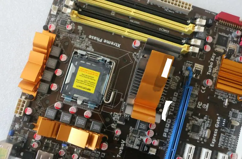 100% оригинальная материнская плата ПК P5QD TURBO DDR2 LGA775 2 * PCI P45 поддержка Q8400 |