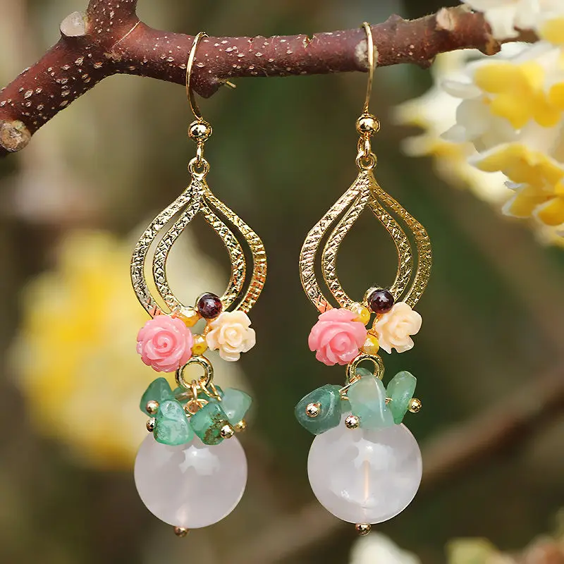 FARLENA Original design Handmade Semi-precious Stone Dangle Earrings for Women Vintage Ethnic Onyx Drop Earring long
FARLENA Original design Handmade Semi-precious Stone Dangle Earrings for Women Vintage Ethnic Onyx Drop Earring long