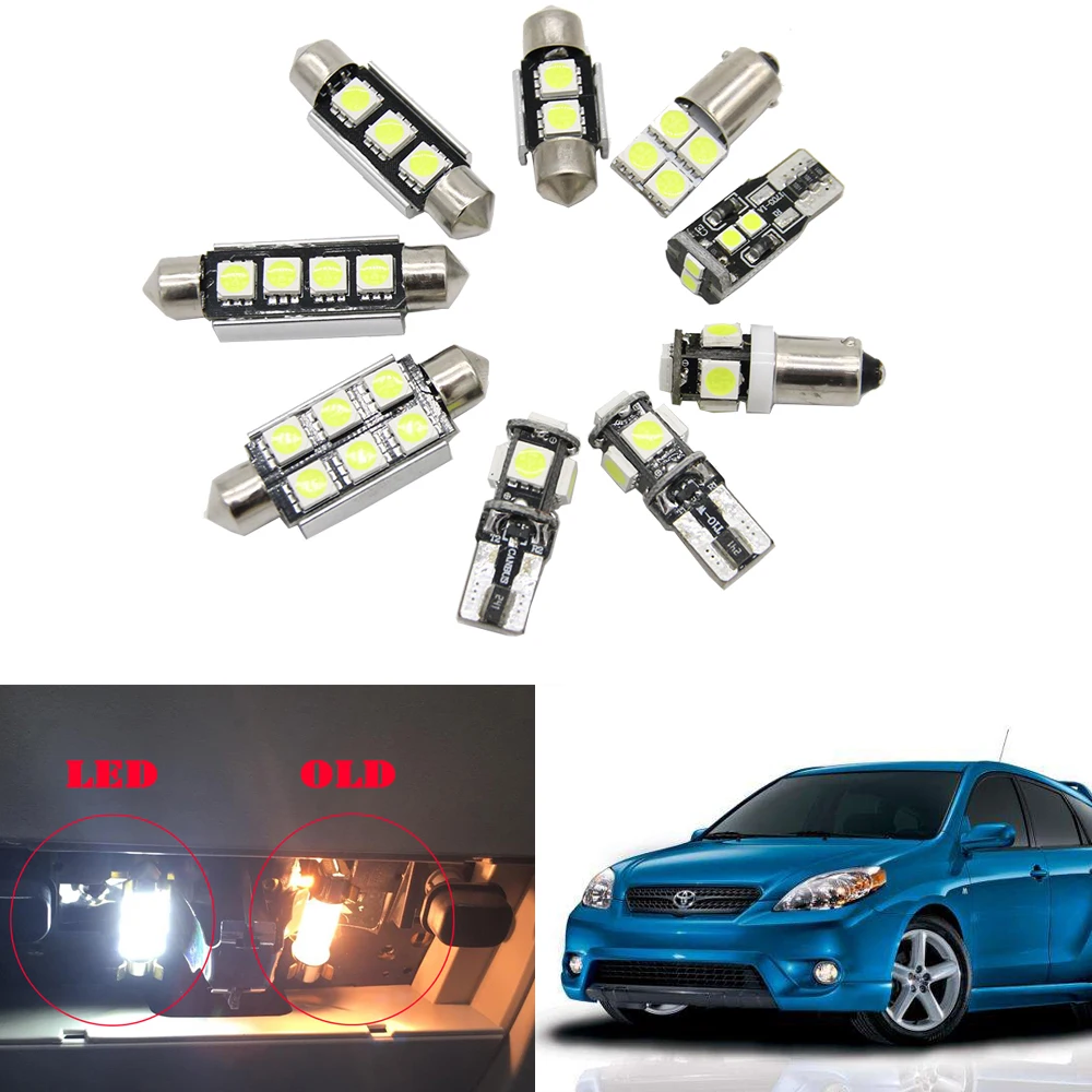 8Pcs White LED Lamp Car Bulbs Interior Package Kit For 2003-2008 Toyota Matrix Map Dome Trunk Plate Light
8Pcs White LED Lamp Car Bulbs Interior Package Kit For 2003-2008 Toyota Matrix Map Dome Trunk Plate Light