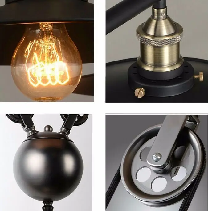 3 lights Black color Loft vintage pulley pendant lamp dinning room study room light AC110V-220V E26/27 3*40W FREE SHIPPING
3 lights Black color Loft vintage pulley pendant lamp dinning room study room light AC110V-220V E26/27 3*40W FREE SHIPPING