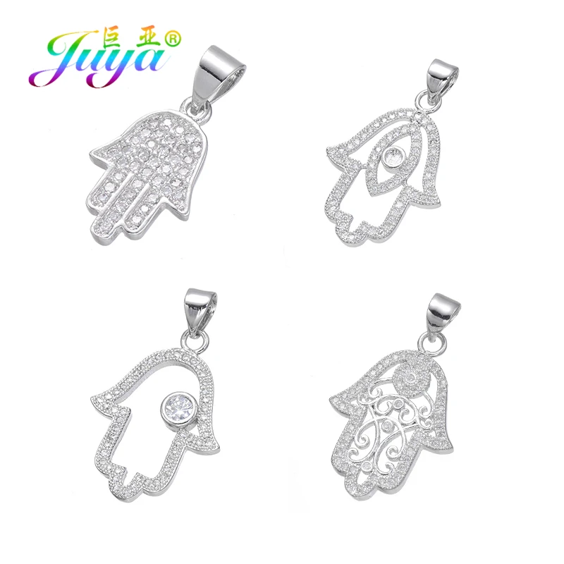 Juya DIY Turkish Jewelry Fittings Gold/Rose Gold Hamsa Hand Fatima Pendant Charms For Bracelet Necklace Earring Making
Juya DIY Turkish Jewelry Fittings Gold/Rose Gold Hamsa Hand Fatima Pendant Charms For Bracelet Necklace Earring Making