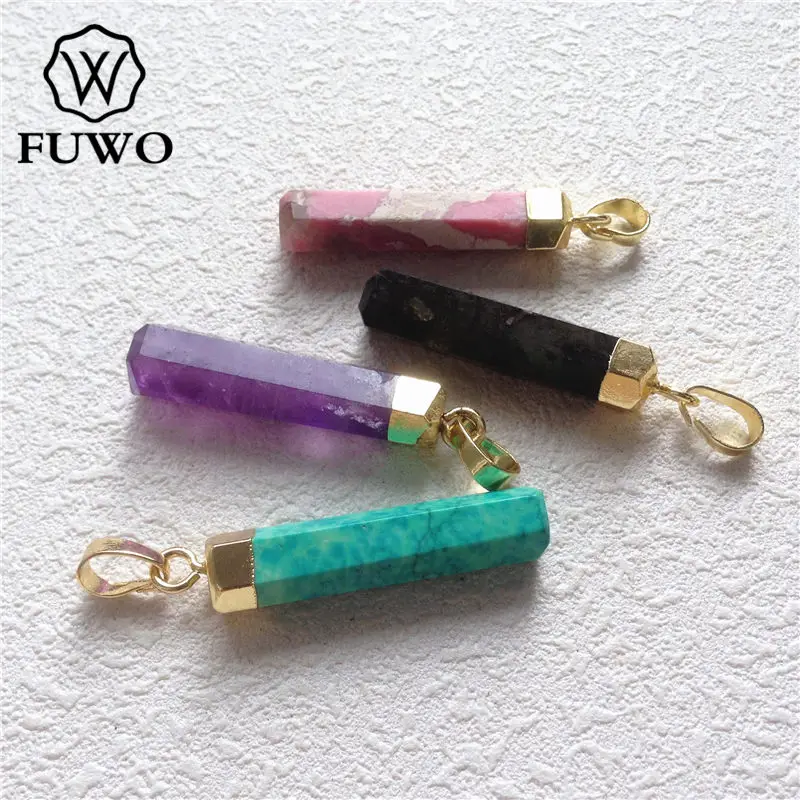 FUWO Fashion Hexagonal Column Quartz Pendant With 24K Gold Filled Cap Raw Amethysts Labradorite Pendants Jewelry Wholesale PD206
FUWO Fashion Hexagonal Column Quartz Pendant With 24K Gold Filled Cap Raw Amethysts Labradorite Pendants Jewelry Wholesale PD206