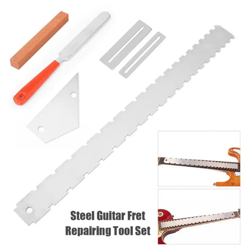 6Pcs Steel Guitar Fret Repairing Tool Set Silver Cleaning Polish File Protector Fretboard Guard Protector Fretwire File
6Pcs Steel Guitar Fret Repairing Tool Set Silver Cleaning Polish File Protector Fretboard Guard Protector Fretwire File