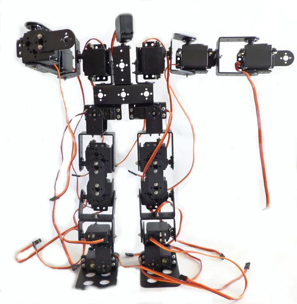17 гуманоид DOF Biped ходящий робот из алюминиевого сплава кронштейн с высоким крутящим моментом сервопривод для