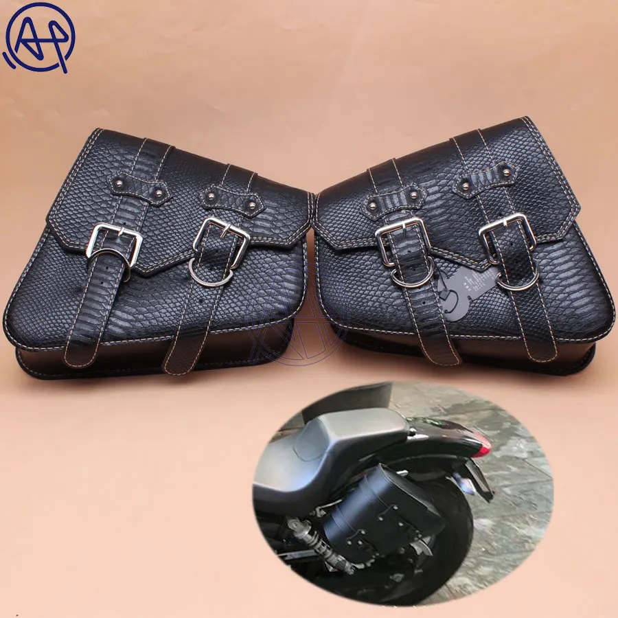 For Honda Yamaha Suzuki Harley Sportster XL 883 PU Crocodile Leather Style Saddle Bag Motorcycle Luggage Eagle Side Saddle Bag
For Honda Yamaha Suzuki Harley Sportster XL 883 PU Crocodile Leather Style Saddle Bag Motorcycle Luggage Eagle Side Saddle Bag