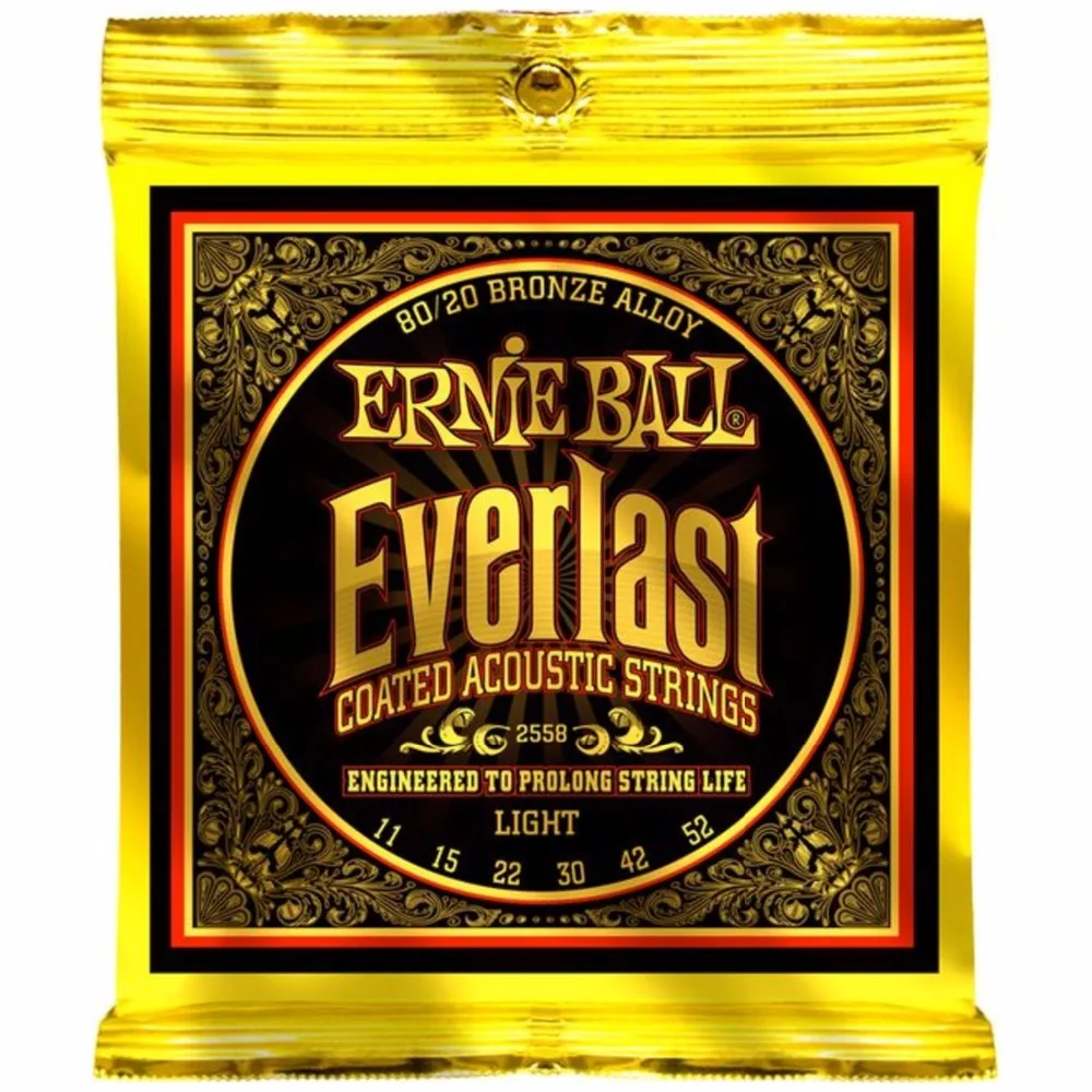 Струны Ernie Ball 2558 Everlast 80/20 для акустической гитары с бронзовым светом 011-052
Струны Ernie Ball 2558 Everlast 80/20 для акустической гитары с бронзовым светом 011-052