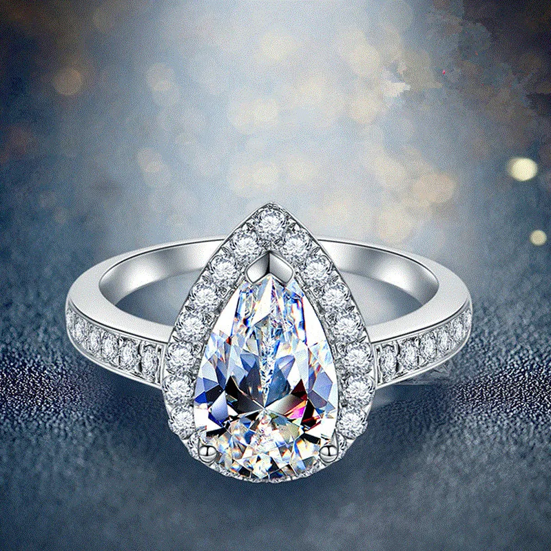 2Ct G H VVS1 Certified Pear Cut Moissanite Pear Diamond Ring Female Solid 14K White Gold Jewelry for Women Anniversary Ring Drop
2Ct G H VVS1 Certified Pear Cut Moissanite Pear Diamond Ring Female Solid 14K White Gold Jewelry for Women Anniversary Ring Drop