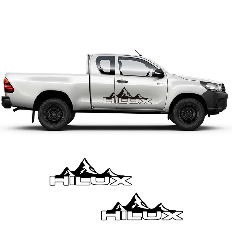 Виниловая наклейка Hilux для Toyota Revo Vigo 2 стороны горных гонок двери багажника в