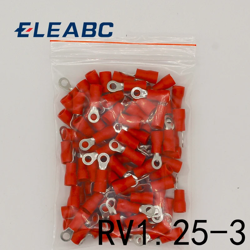 RV1.25-3 красное кольцо изолированное мобильное радио VHF обжимной терминал RV1.25-3 Кабельный разъем 100 шт. RV1-3 RV
RV1.25-3 красное кольцо изолированное мобильное радио VHF обжимной терминал RV1.25-3 Кабельный разъем 100 шт. RV1-3 RV