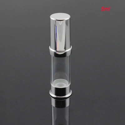 5ML airless bottle transparent body w silver top/bottom f serum/lotion/emulsion/foundation sample test Refillable Bottles
5ML airless bottle transparent body w silver top/bottom f serum/lotion/emulsion/foundation sample test Refillable Bottles