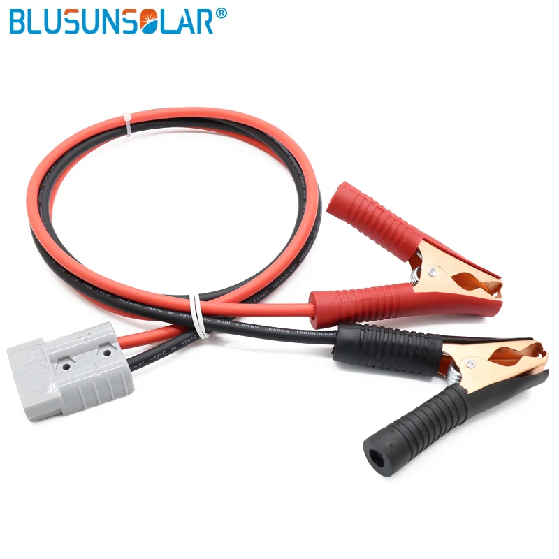 

50A 600V battery connector with 6 meter 4mm2 cable wire with alligator clip to connect portable solar panel and solar battery