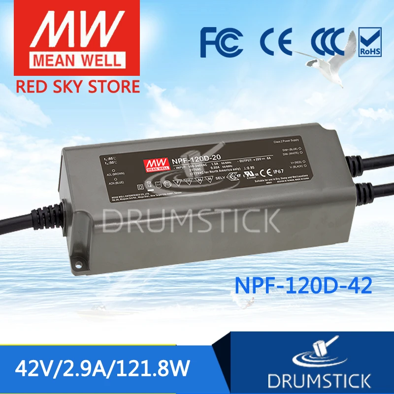 MEAN WELL NPF 120D 42 42V 2.9A meanwell 121 8 W одиночный выход Индикатор импульсный источник