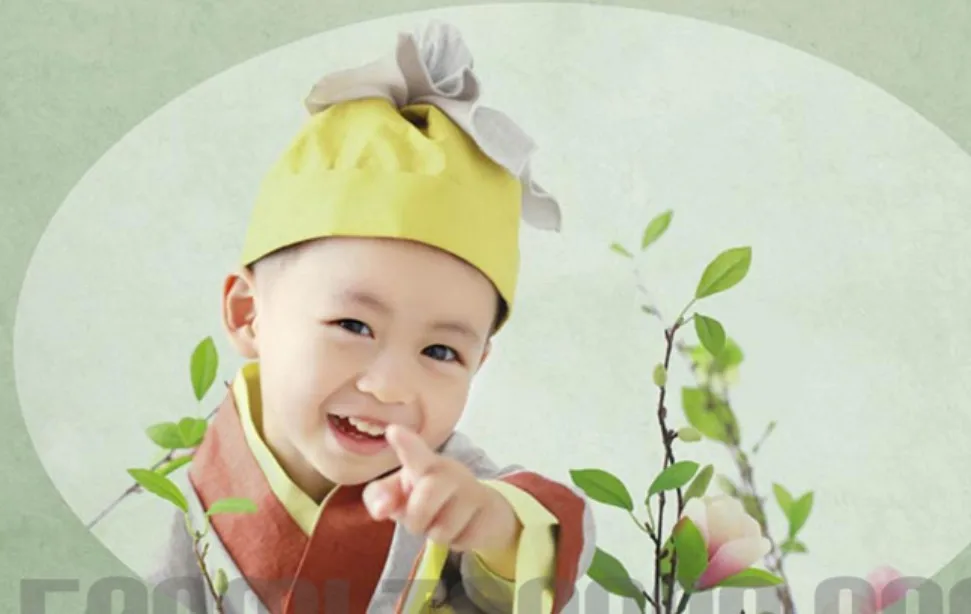 Xiao HuaJiang маленький садовник Древний китайский Детский костюм мальчик младенец 1