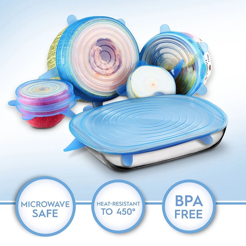 Reusable silicon stretch lids universal lid Silicone food wrap bowl pot lid silicone cover pan cooking Kitchen Cover Stoppers
Reusable silicon stretch lids universal lid Silicone food wrap bowl pot lid silicone cover pan cooking Kitchen Cover Stoppers