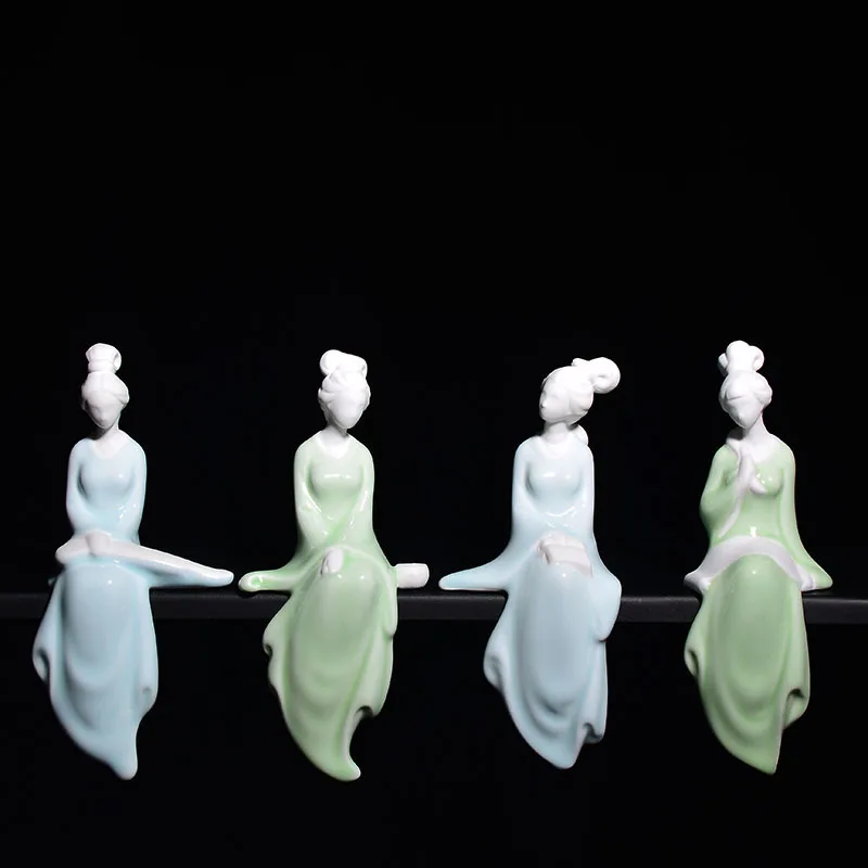 Статуя домашнего питомца Celadon, украшение для леди, цветочный горшок, Йога, танцующая девушка, чай, домашнее микро-ландшафтное украшение для дома
Статуя домашнего питомца Celadon, украшение для леди, цветочный горшок, Йога, танцующая девушка, чай, домашнее микро-ландшафтное украшение для дома