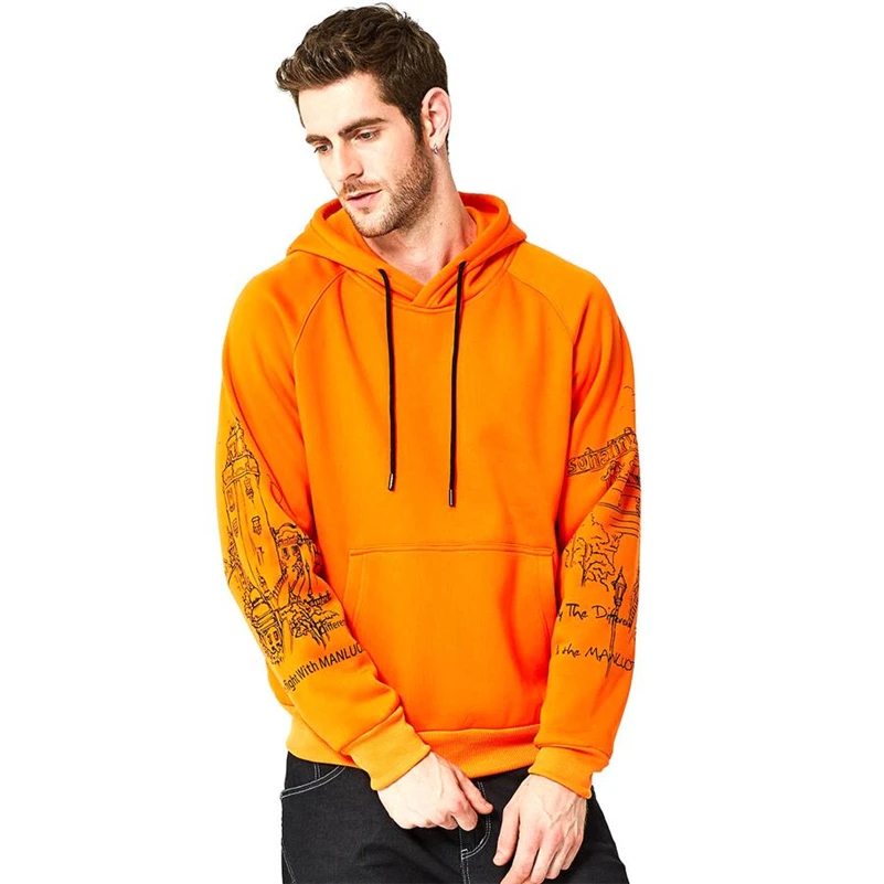 

Fashion Color Hooides Men's Thick Clothes Winter Sweatshirts Men Hip Hop Streetwear Solid Fleece Hoody Man Clothing USA SIZE